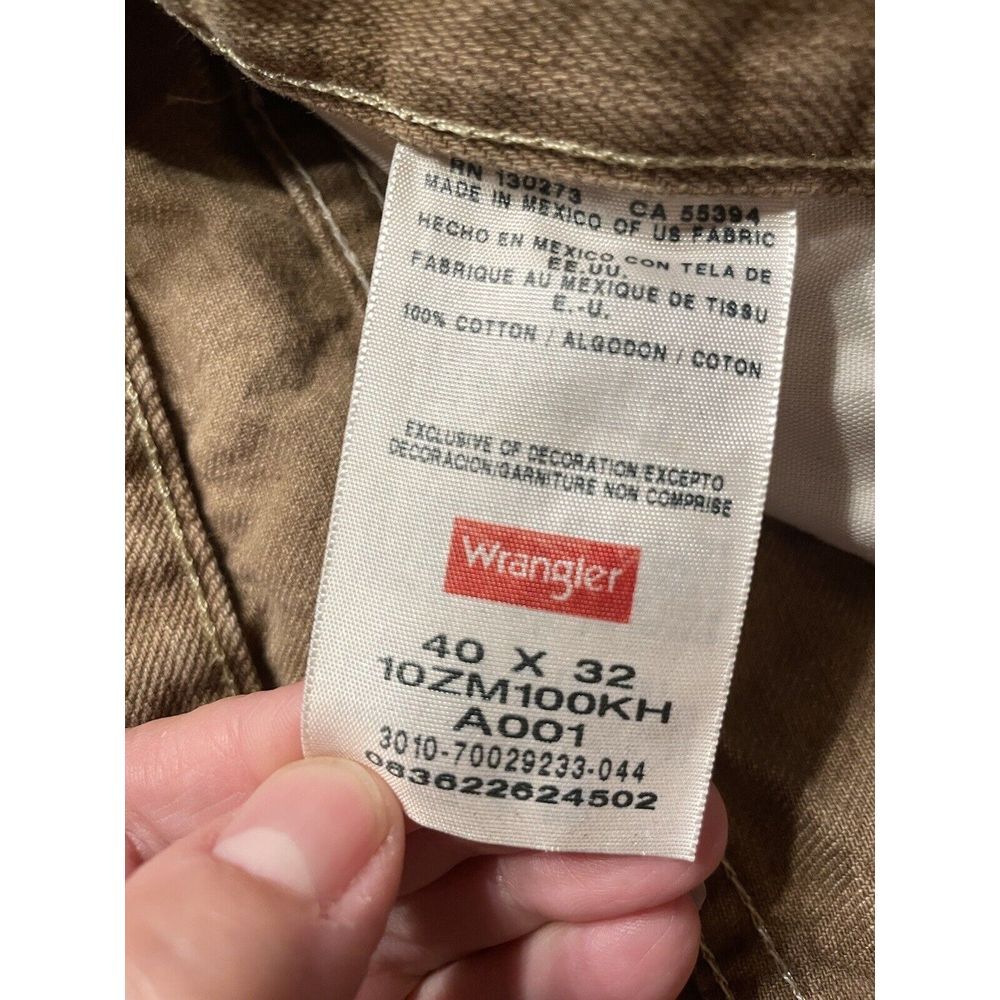 Wrangler Authentic Khaki Brown Straight Leg Jeans Size 40‎ x 32 - Picture 5 of 5